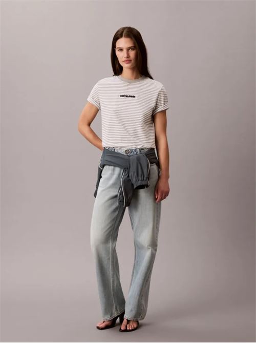 ss classic stripe logo tee CALVIN KLEIN JEANS | LV047G812G21L